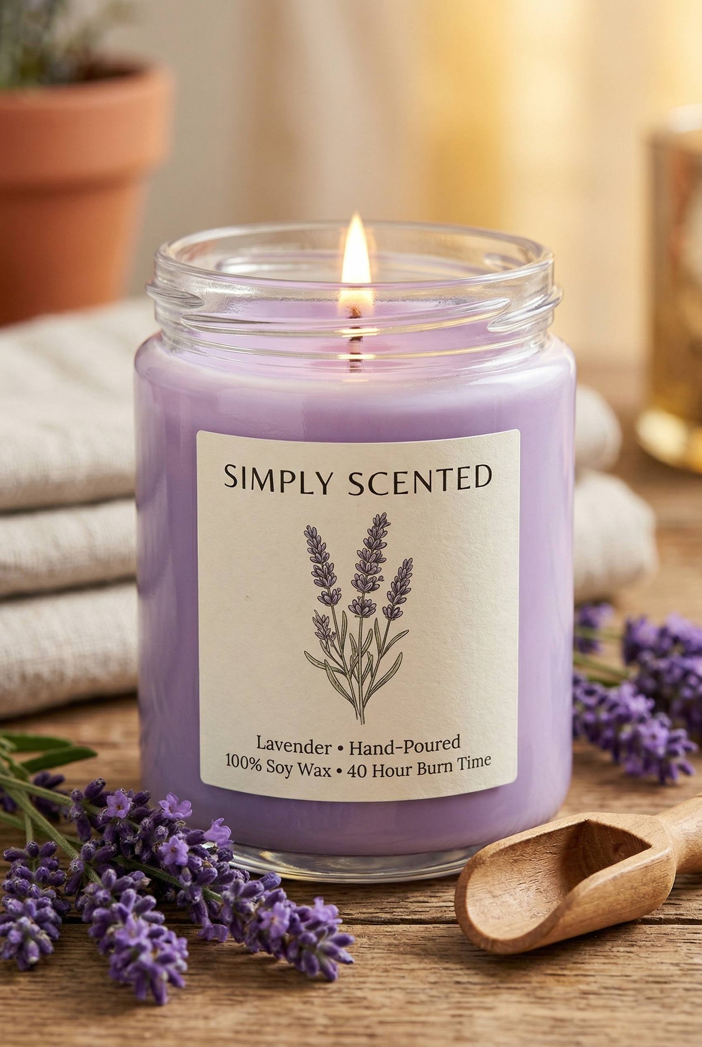 Lavendel-Ruhekerze – von SimplyScented