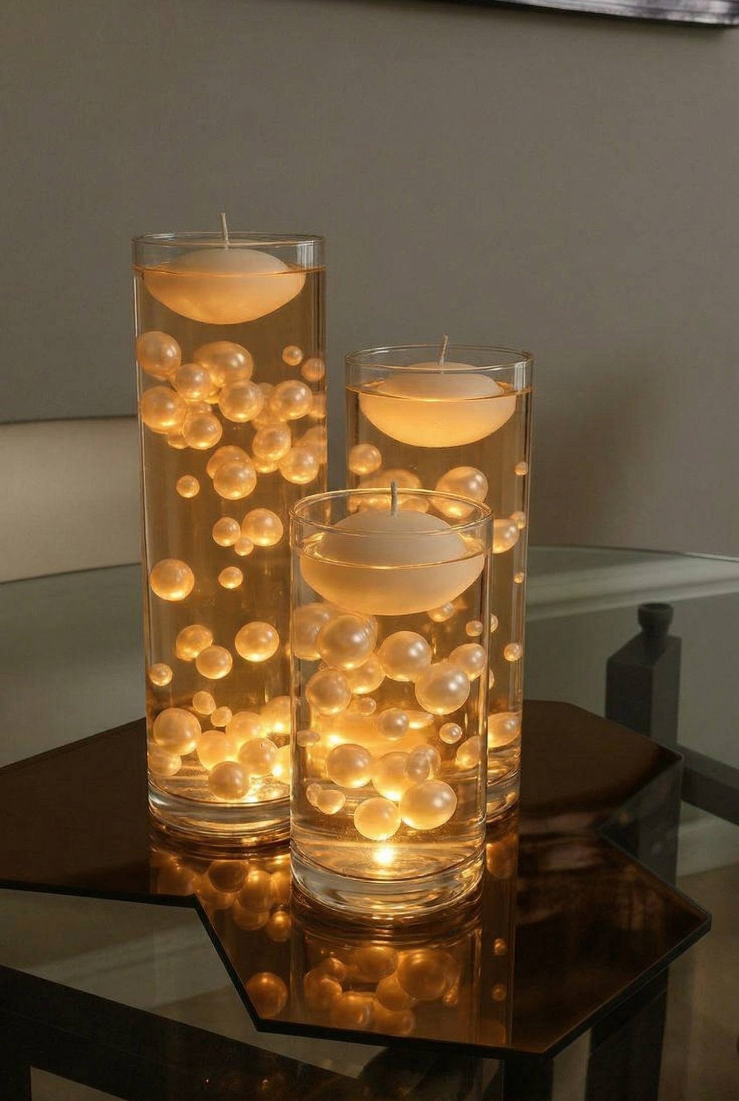 Golden Pearl Schwimmkerzen-Set