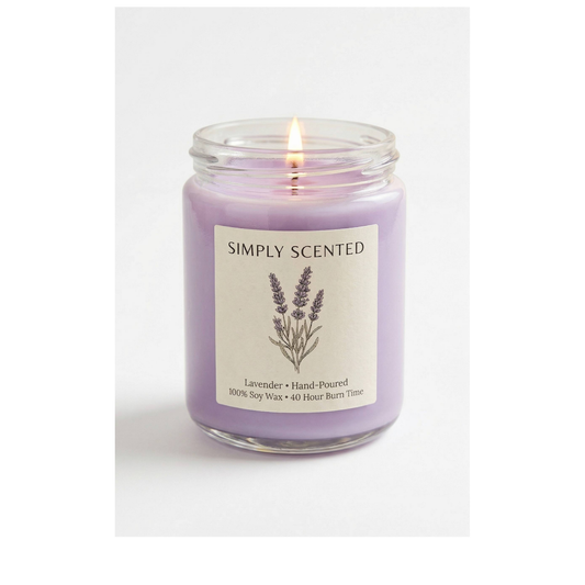 Lavender Rustgevende Kaars – door SimplyScented