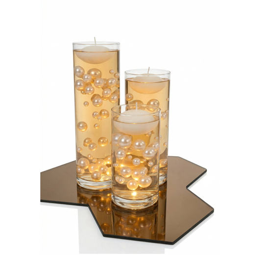 Drijvende Kaarsenset Gouden Parel